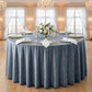 Velvet 120" Round Tablecloth - Dark Slate Blue - CV Linens