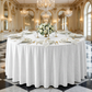 Velvet 120" Round Tablecloth - White - CV Linens