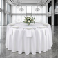 Lamour Satin 132" Round Tablecloth - White - CV Linens