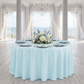 Baby Blue Economy Polyester 132" Round Tablecloth | Wedding | Event | Wholesale by CV Linens