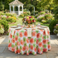 Blooming Mums Round Tablecloth Size: 132 in | Polyester | Wedding | Event | Wholesale by CV Linens