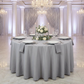 Gray/Silver Premium Polyester 132" Round Tablecloth | Wedding | Event | Wholesale by CV Linens