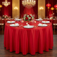 Red Round Premium Polyester Tablecloth Size: 132 in | Wedding | Event | Wholesale by CV Linens