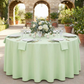 Sage Green Round Premium Polyester Tablecloth Size: 132 in | Wedding | Event | Wholesale by CV Linens