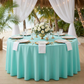 Turquoise Round Premium Polyester Tablecloth Size: 132 in | Wedding | Event | Wholesale by CV Linens