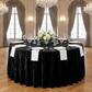 Velvet 132" Round Tablecloth - Black - CV Linens