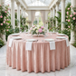 Velvet 132" Round Tablecloth - Blush/Rose Gold - CV Linens