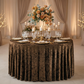 Velvet 132" Round Tablecloth - Chocolate - CV Linens