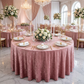 Velvet 132" Round Tablecloth - Dark Dusty Rose/Mauve - CV Linens