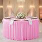 Velvet 132" Round Tablecloth - Pink - CV Linens