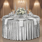 Velvet 132" Round Tablecloth - Silver - CV Linens