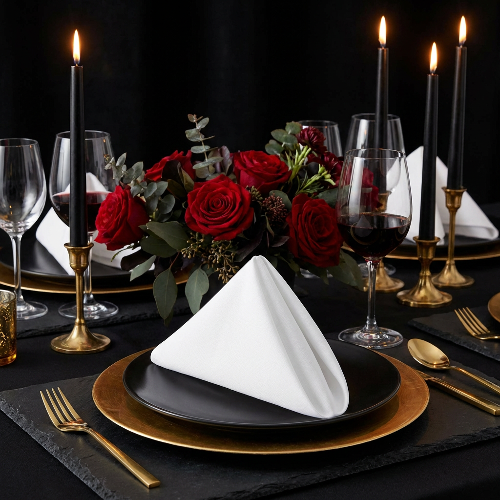 17"x17" Premium Polyester Napkin - White - CV Linens