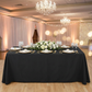 Economy Polyester Tablecloth 90"x132" Oblong Rectangular - Black - CV Linens