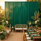 Spandex 4-way Stretch Drape Curtain 10ft H x 60" W - Emerald Green - CV Linens