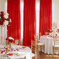 Spandex 4-way Stretch Drape Curtain 10ft H x 60" W - Red - CV Linens