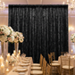 Velvet 10ft H x 52" W Drape/Backdrop Curtain Panel - Black - CV Linens