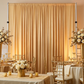 Spandex 4-way Stretch Backdrop Drape Curtain 12ft H x 60" W - Champagne - CV Linens