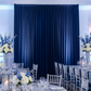 Spandex 4-way Stretch Drape Curtain 12ft H x 60" W - Navy Blue - CV Linens