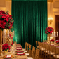 Velvet 12ft H x 52" W Drape/Backdrop Curtain Panel - Emerald Green - CV Linens