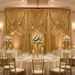 Glitz Sequin Mesh Net 10ft H x 52" W Drape/Backdrop panel - Gold - CV Linens