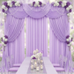 Spandex 4-way Stretch Drape Curtain 10ft H x 60" W - Lavender - CV Linens