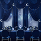 Spandex 4-way Stretch Drape Curtain 10ft H x 60" W - Navy Blue - CV Linens