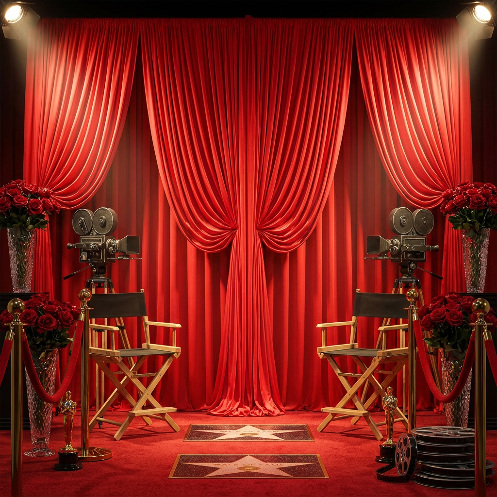 Spandex 4-way Stretch Drape Curtain 10ft H x 60" W - Red - CV Linens