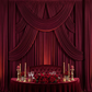 Spandex 4-way Stretch Drape Curtain 12ft H x 60" W - Burgundy - CV Linens