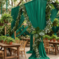 Spandex 4-way Stretch Drape Curtain 12ft H x 60" W - Emerald Green - CV Linens