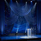 Spandex 4-way Stretch Drape Curtain 12ft H x 60" W - Navy Blue - CV Linens