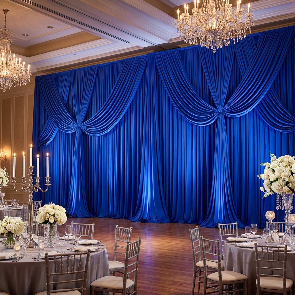 Spandex 4-way Stretch Drape Curtain 12ft H x 60