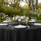 Lifestyle_Front_Black Crushed Taffeta 132" Round Tablecloth