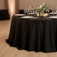 Lifestyle_Front_Black Satin Round Tablecloth Size: 120 in