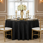 Lifestyle_Front_Black Sequin Embroidery Taffeta Round Tablecloth Size: 132 in