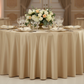 Lifestyle_Front_Champagne Lamour Satin Round Tablecloth Size: 120 in