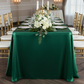 Lifestyle_Front_Emerald Green Satin 90" x 156" Rectangular Tablecloth