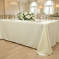 Lifestyle_Front_Ivory Rectangular Oblong Premium Polyester Tablecloth Size: 90 X 132 in