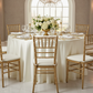 Lifestyle_Front_Ivory Satin Round Tablecloth Size: 132 in