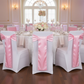 Lifestyle_Front_Medium Pink Standard Satin Chair Sash 