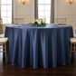 Lifestyle_Front_Navy Blue Lamour Satin Round Tablecloth Size: 132 in