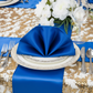 Lifestyle_Front_Royal Blue Lamour Satin Napkin Size: 20 X 20 in 