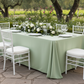 Lifestyle_Front_Sage Green Rectangular Oblong Premium Polyester Tablecloth Size: 90 X 132 in