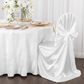 Lifestyle_Front_White Universal Satin Self Tie Chair Cover