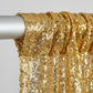 Glitz Sequin Mesh Net 10ft H x 52" W Drape/Backdrop panel - Gold - CV Linens