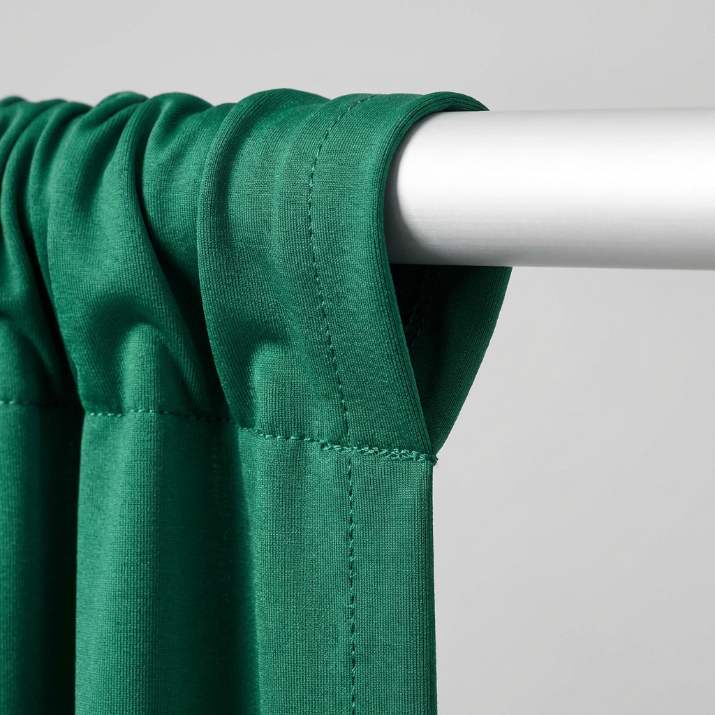 Spandex 4-way Stretch Drape Curtain 10ft H x 60" W - Emerald Green - CV Linens