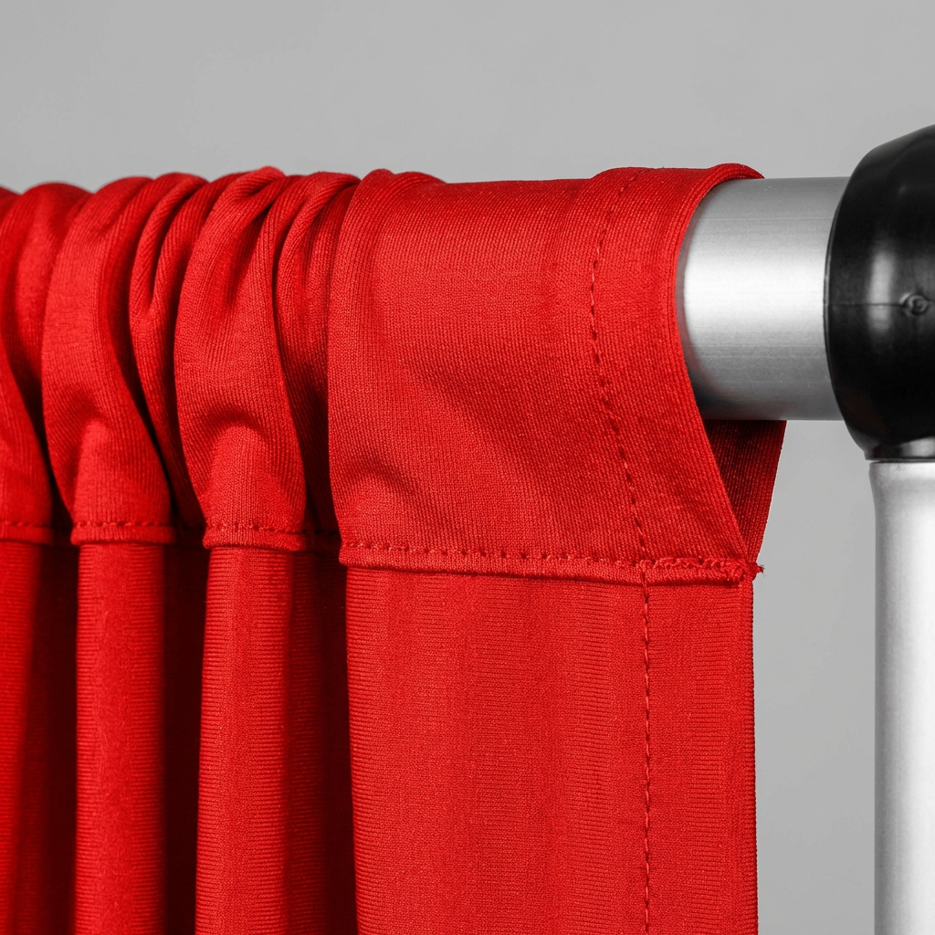 Spandex 4-way Stretch Drape Curtain 10ft H x 60" W - Red - CV Linens