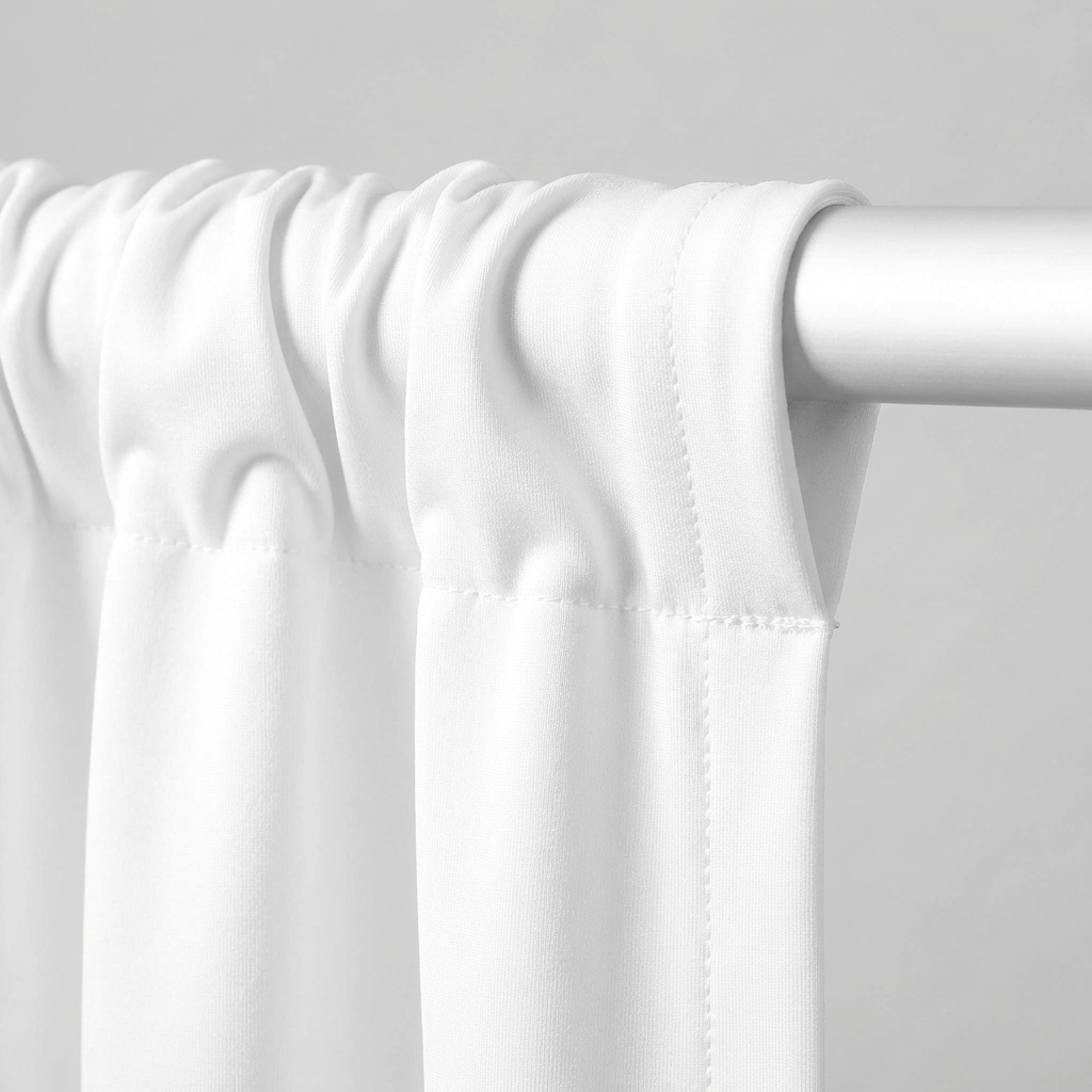 Spandex 4-way Stretch Drape Curtain 10ft H x 60" W - White - CV Linens