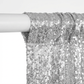 Glitz Sequin Mesh Net 12ft H x 52" W Drape/Backdrop panel - Silver - CV Linens