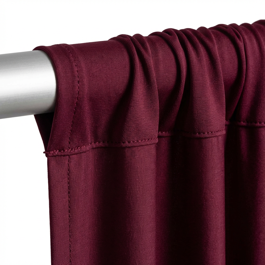 Spandex 4-way Stretch Drape Curtain 12ft H x 60" W - Burgundy - CV Linens