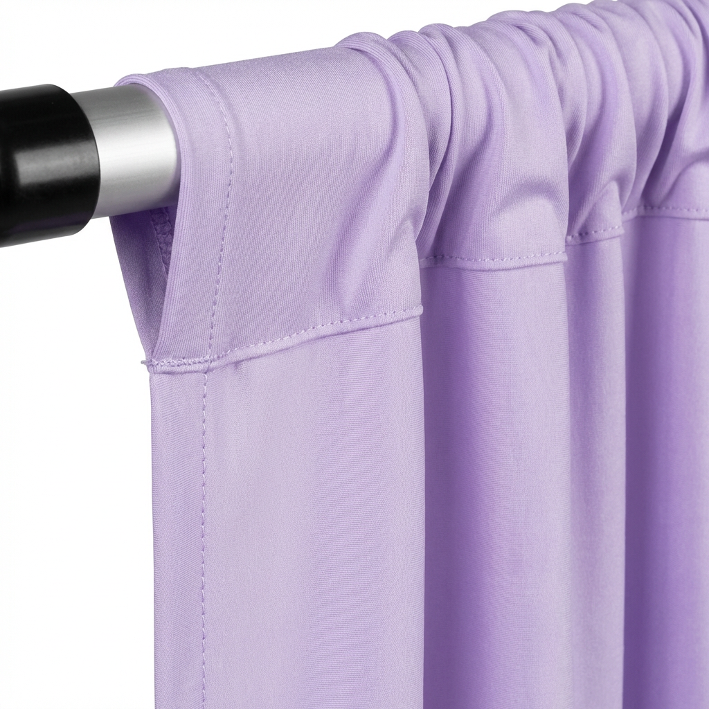 Spandex 4-way Stretch Drape Curtain 12ft H x 60" W - Lavender - CV Linens